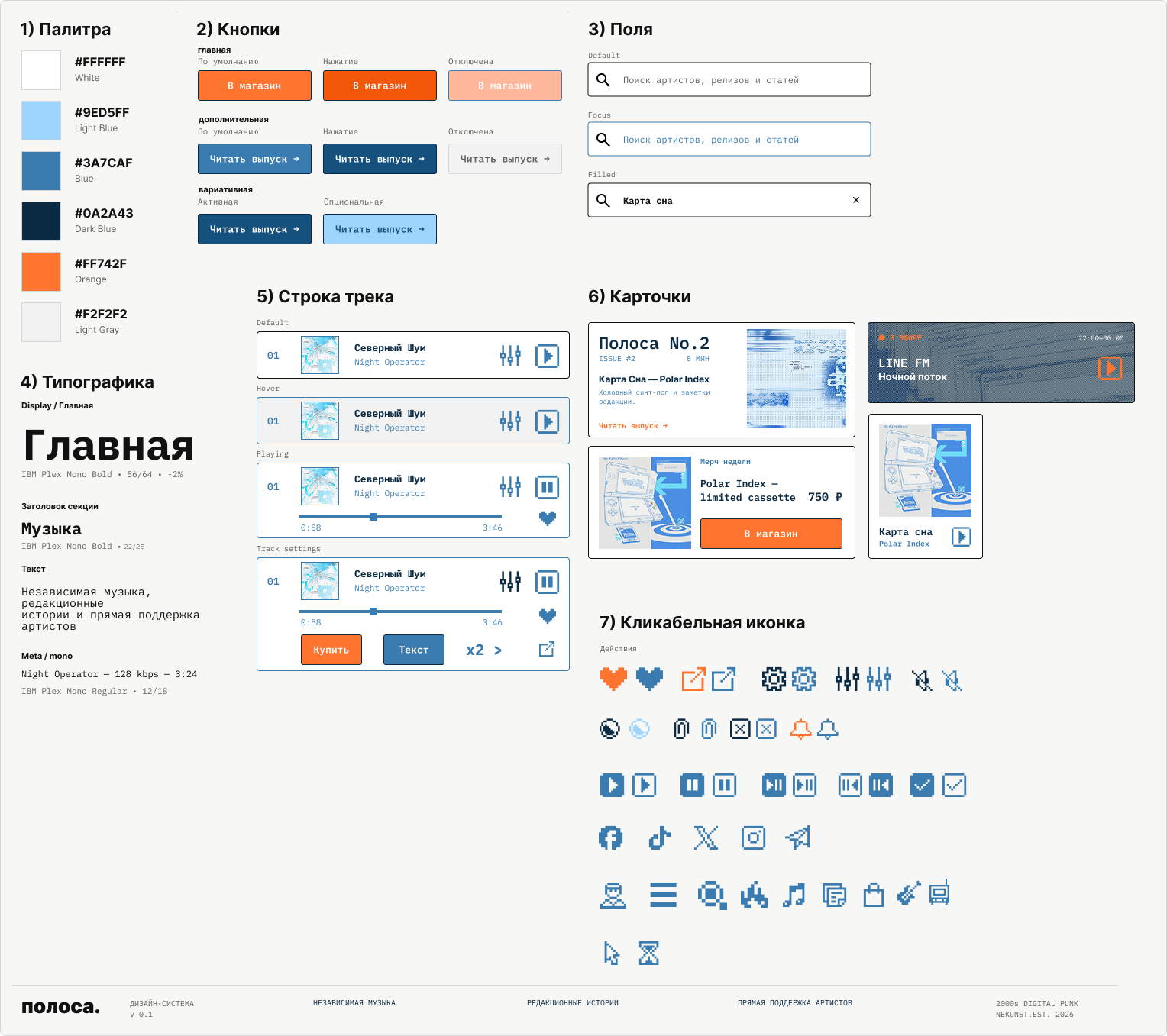 Polosa UI kit and design system